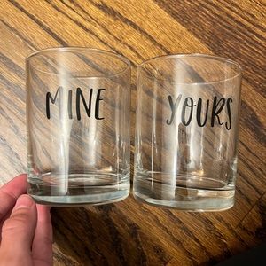 Mine and Yours Cocktail Glasses
